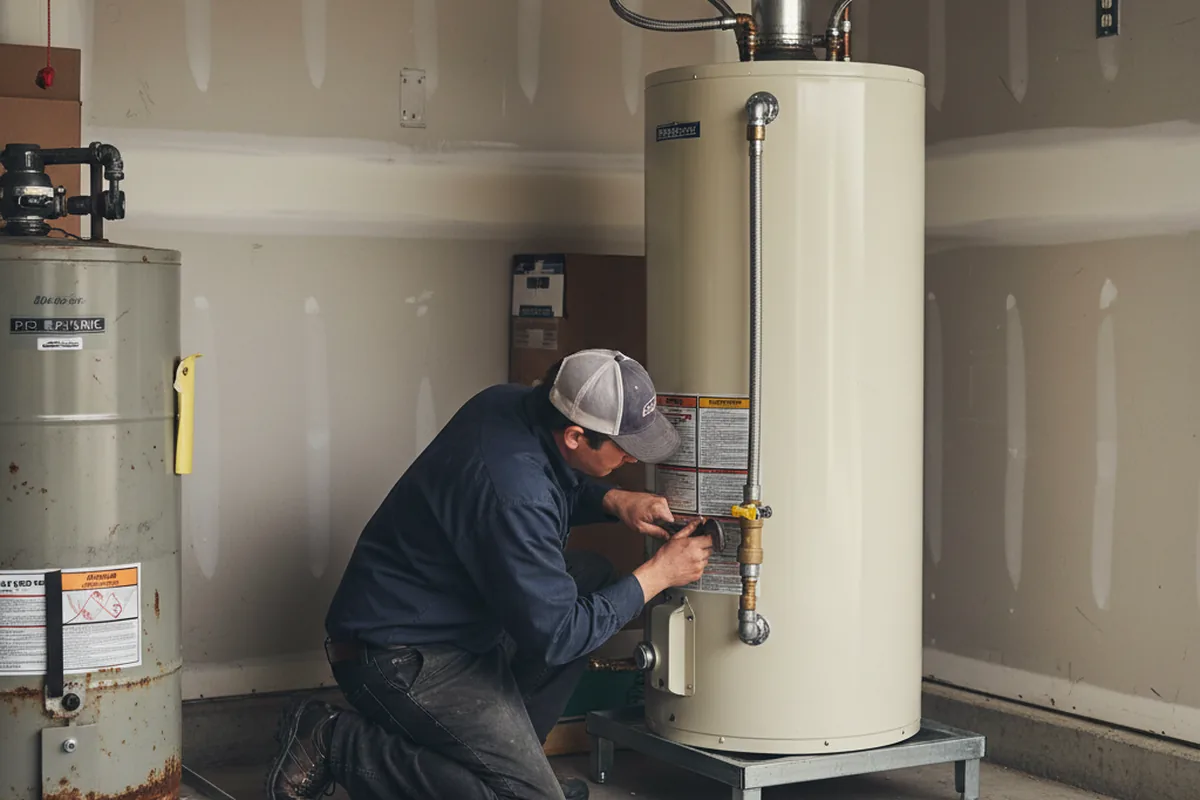 Water heater and shutoff valve replacement in Boutte